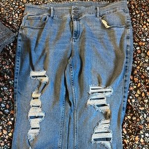 High rise super skinny jeans! Plus size!
